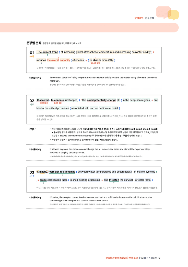 수능특강 영어독해연습 Week 4 08강 | STEP1 본문분석_preview_2