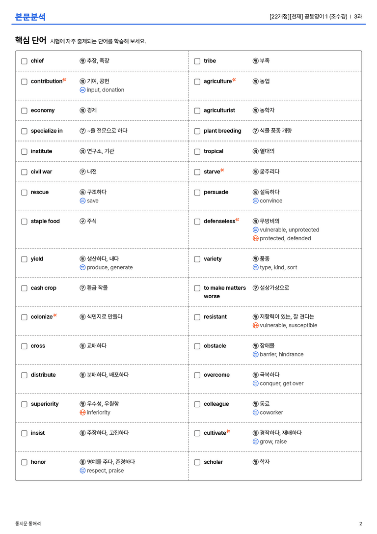 [천재] 공통영어 1 (조수경) 3과 본문분석_preview_2