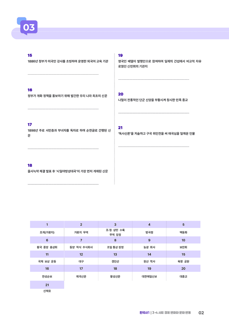 3-4 사회 경제 변화와 문화 변동 | STEP1 개념확인문제 _preview_2
