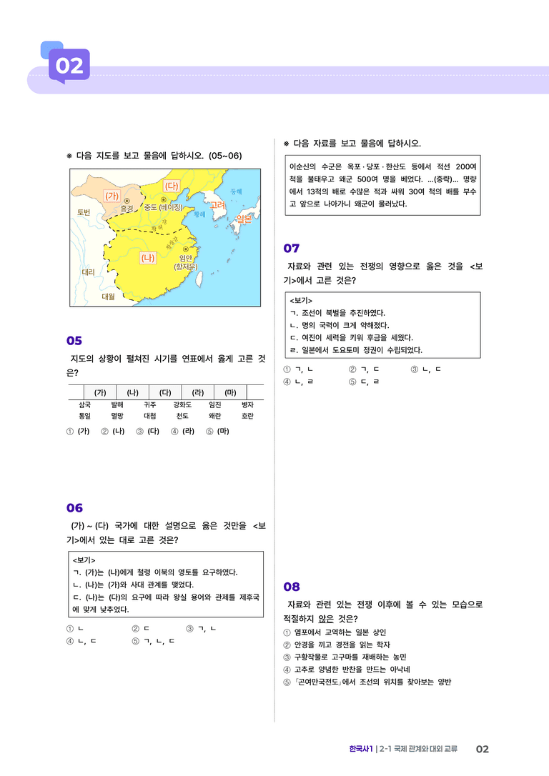 2-1 국제 관계와 대외 교류 | STEP5 고난도기출변형  _preview_2