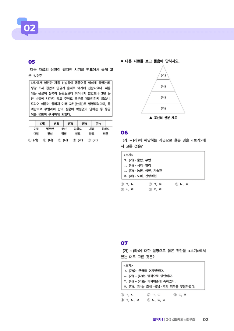 2-3 신분제와 사회구조 | STEP3 최신기출변형_preview_2