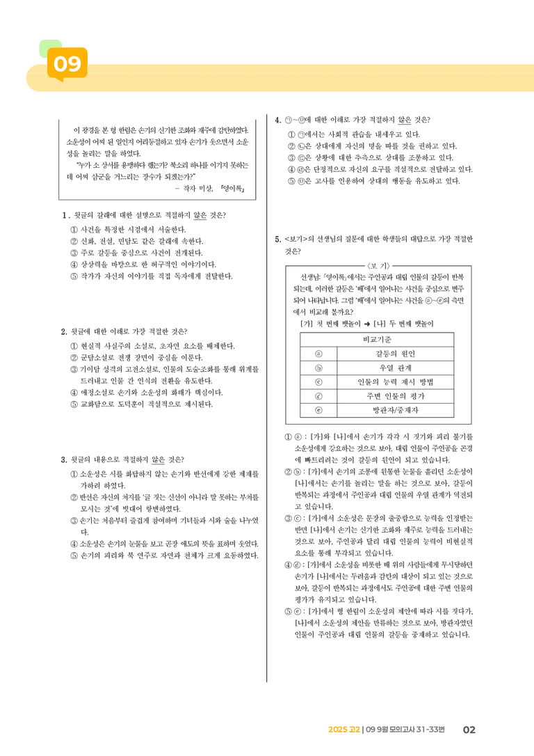 [고2] 2025 모의고사 9월 | 31-33번_기출 적중 문제_preview_2