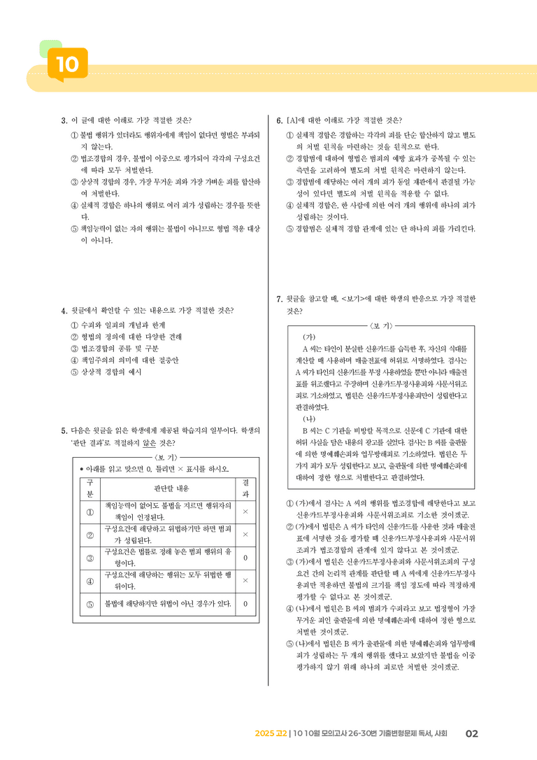 [고2] 2025 모의고사 10월 | 26-30번  독서, 사회_기출 적중 문제_preview_2