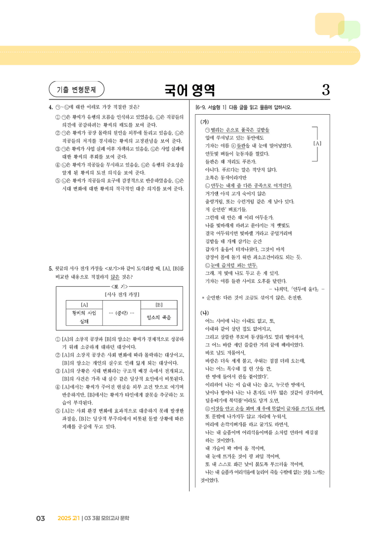 [고1] 2025 모의고사 3월 | 문학_기출 적중 문제02_preview_3