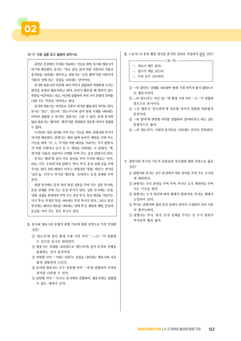 2-2 국어의 품사와 문장 구조_기출 적중 문제01_preview_2