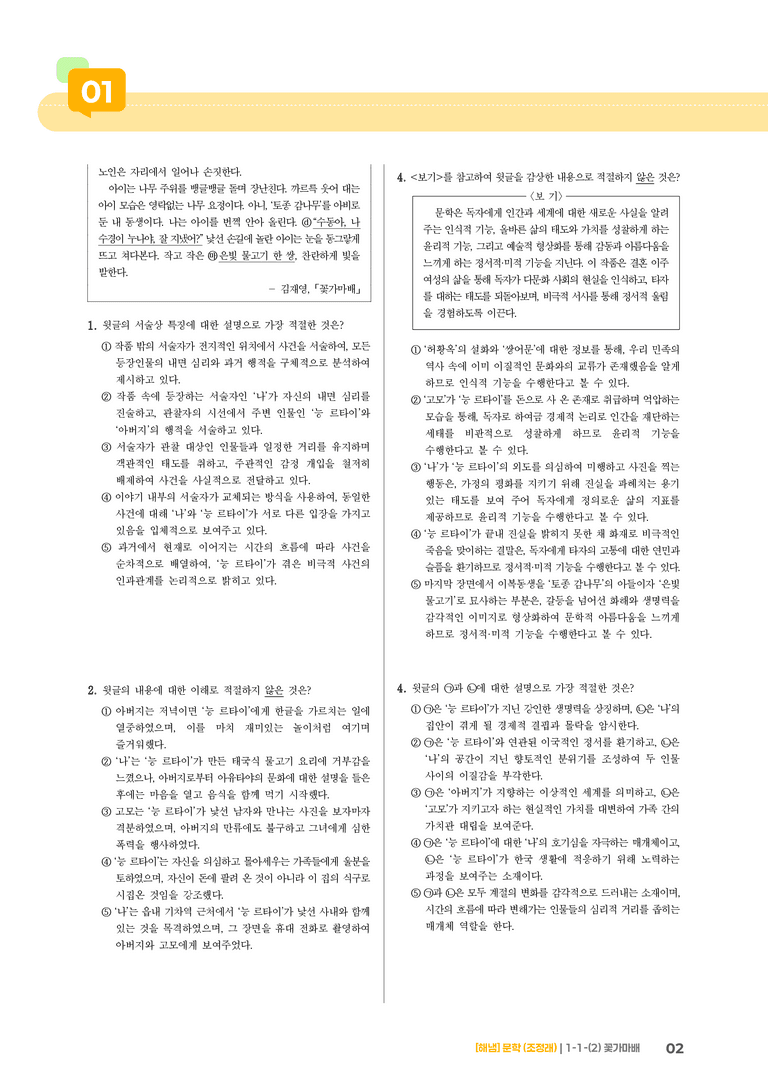 1-1 문학의 본질_꽃가마배_기출 적중 문제02_preview_2