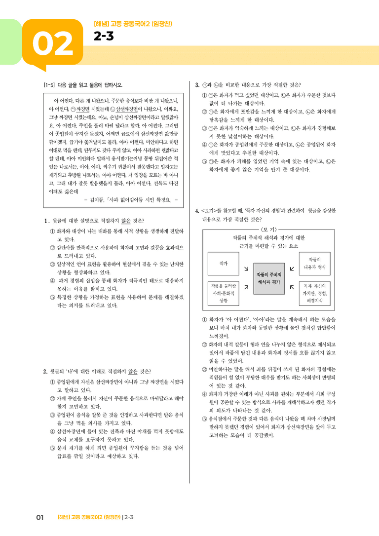 2-3 문학의 주체적 감상과 생활화_기출 적중 문제_preview_1