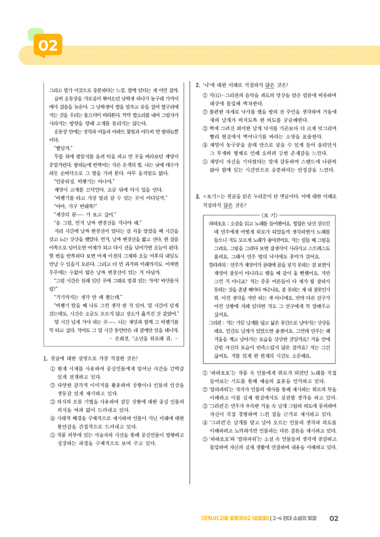 2-4 현대 소설의 빛깔_최다빈출 대표유형02_preview_2
