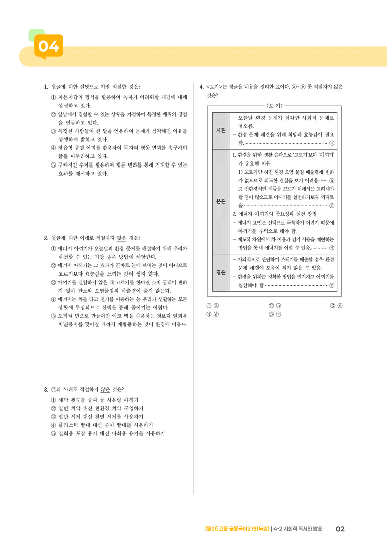4-2 사회적 독서와 발표_기출 적중 문제_preview_2