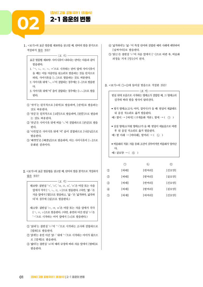 2-1 음운의 변동_최신 기출 변형01_preview_1