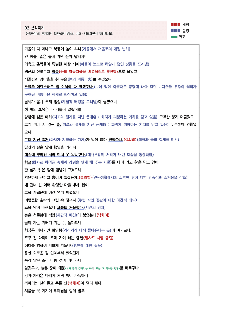 [고3] 2025 모의고사 10월 | 27-30번 고전시가 '월선헌십육경가'_작품분석_preview_3