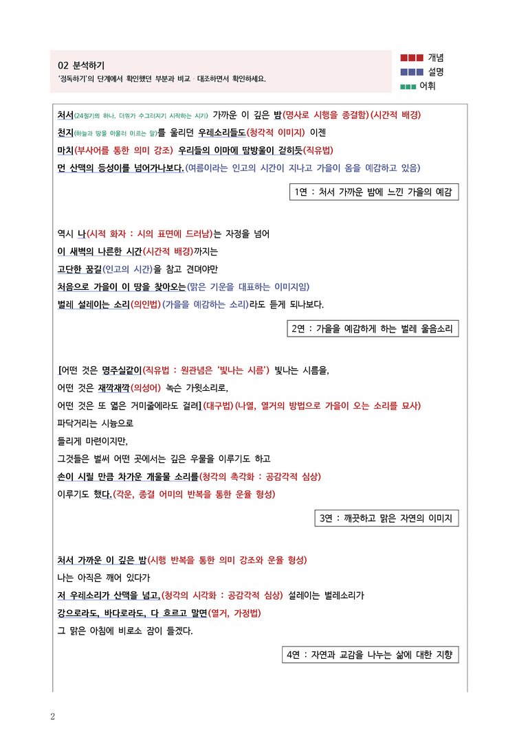 [고1] 2025 모의고사 10월 | 43-45번 현대시 '처서기'_작품분석_preview_2