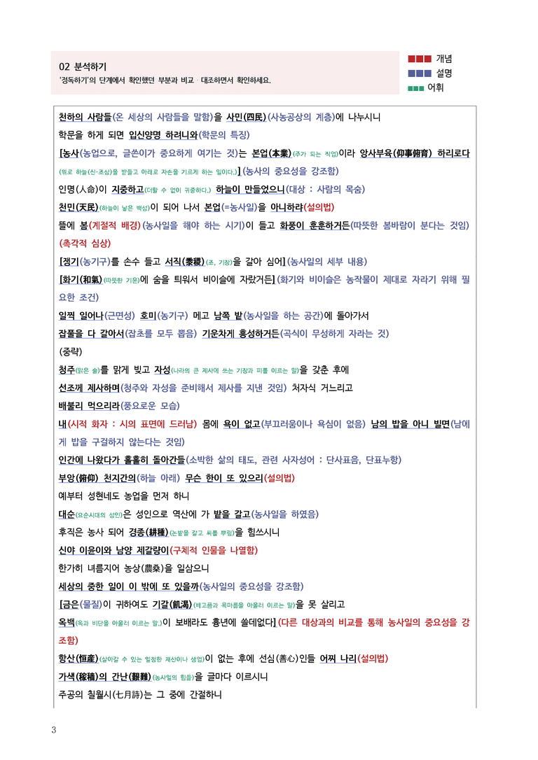 [고1] 2025 모의고사 10월 | 34-38번 고전시가 '농부사'_작품분석_preview_3