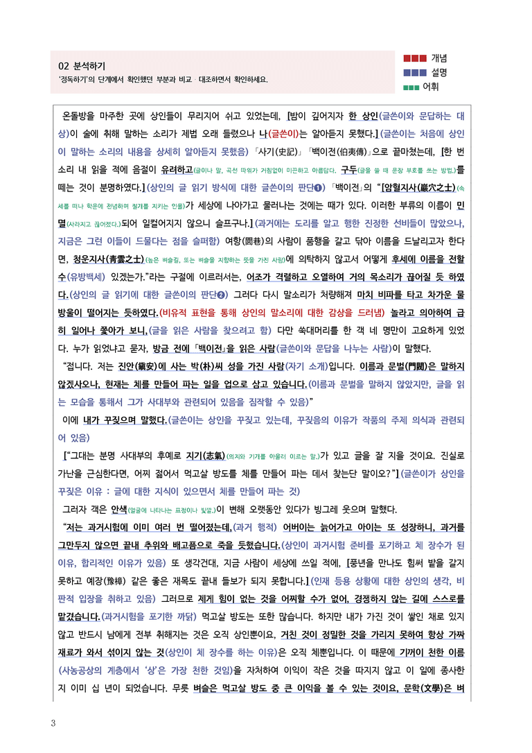 [고1] 2025 모의고사 10월 | 34-38번 고전수필 '판가점우사상기'_작품분석_preview_3