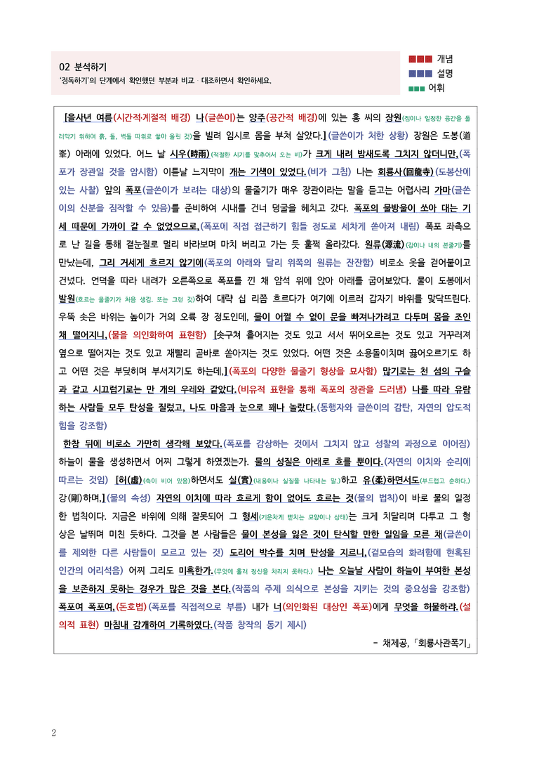 [고2] 2025 모의고사 9월 | 38-42번 고전산문 '회룡사관폭기'_작품분석_preview_2