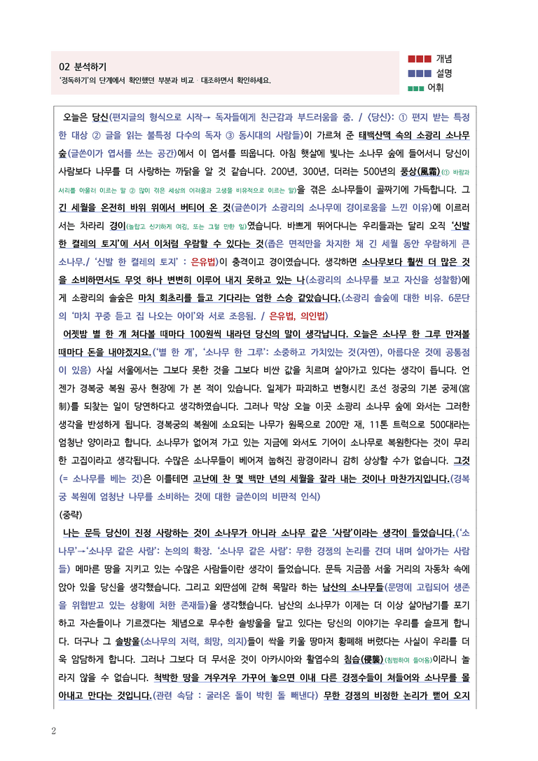 [고1] 2025 모의고사 6월 | 38-42번 당신이 나무를 더 사랑하는 까닭_작품분석_preview_2
