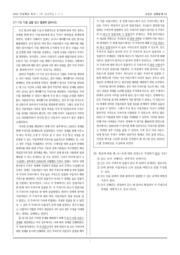 [2027 수능특강 독서] 실전학습 03 동시 다중 라운드 경매_고난도심화문제01_preview_5