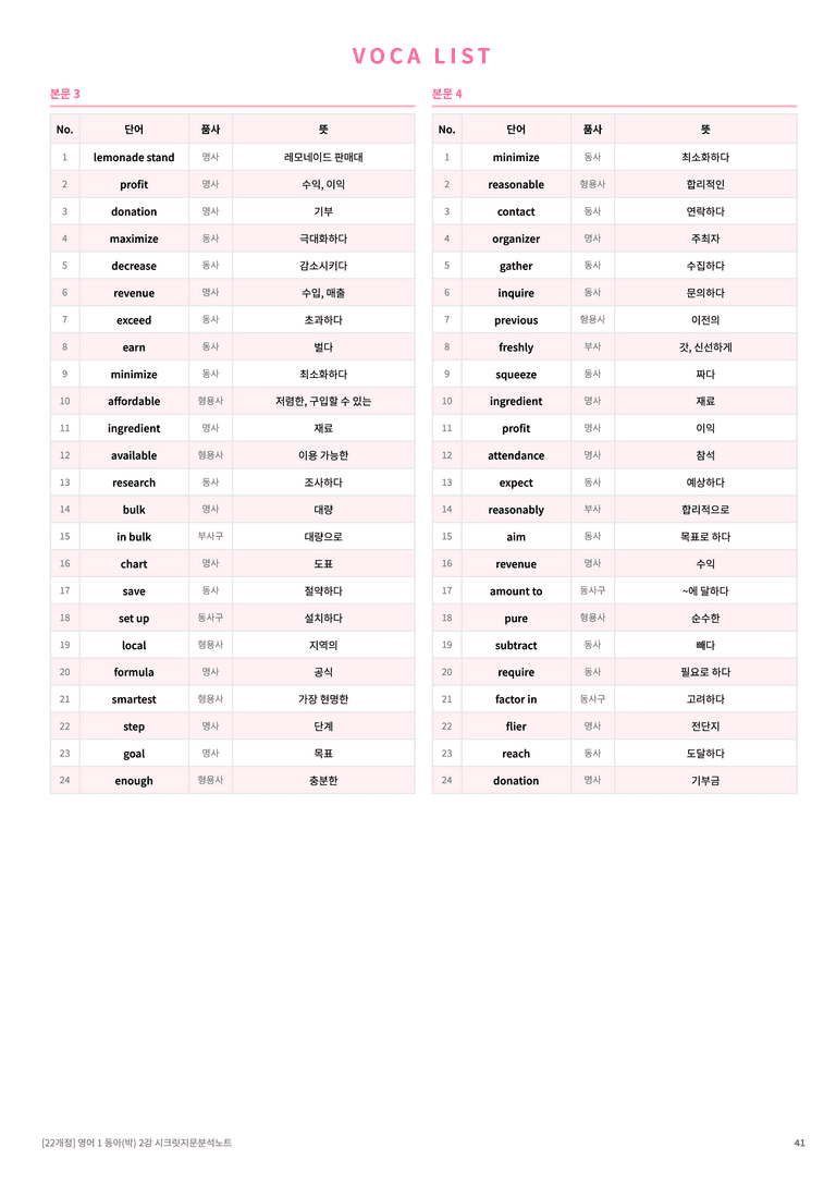 🩷[영어1] 동아(박) 2과 지문분석+단어장+파이널체크🩷 by 대치동 시크릿_preview_41
