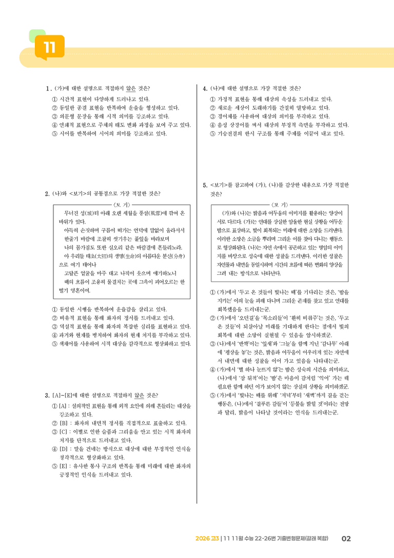 [고3] 2025 수능 | 22-26번 (갈래 복합)_기출 적중 문제_preview_2