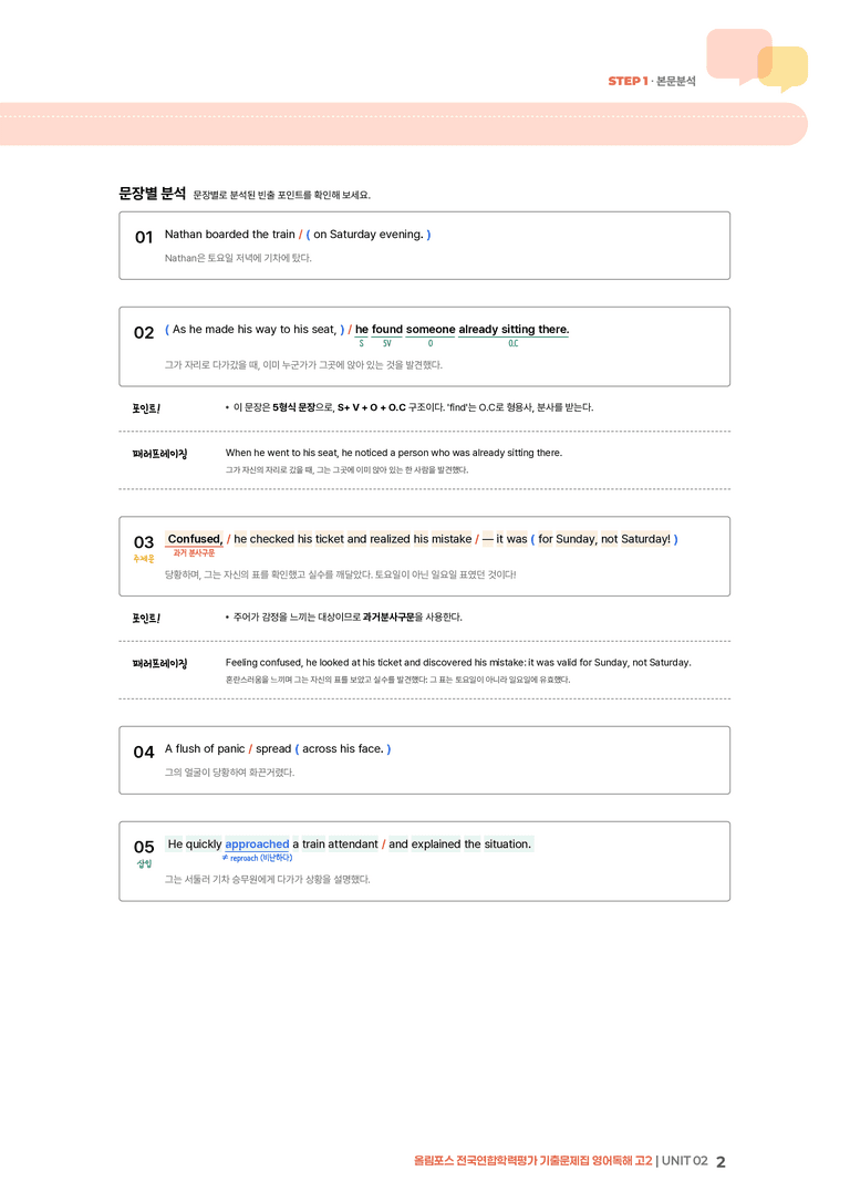 올림포스 기출문제집 영어독해 고2 UNIT 02 | STEP1 본문분석_preview_2
