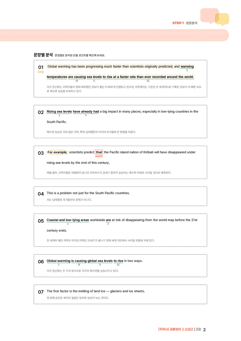 [지학사] 공통영어 2 (신상근) 3과 | STEP1 본문분석_preview_2