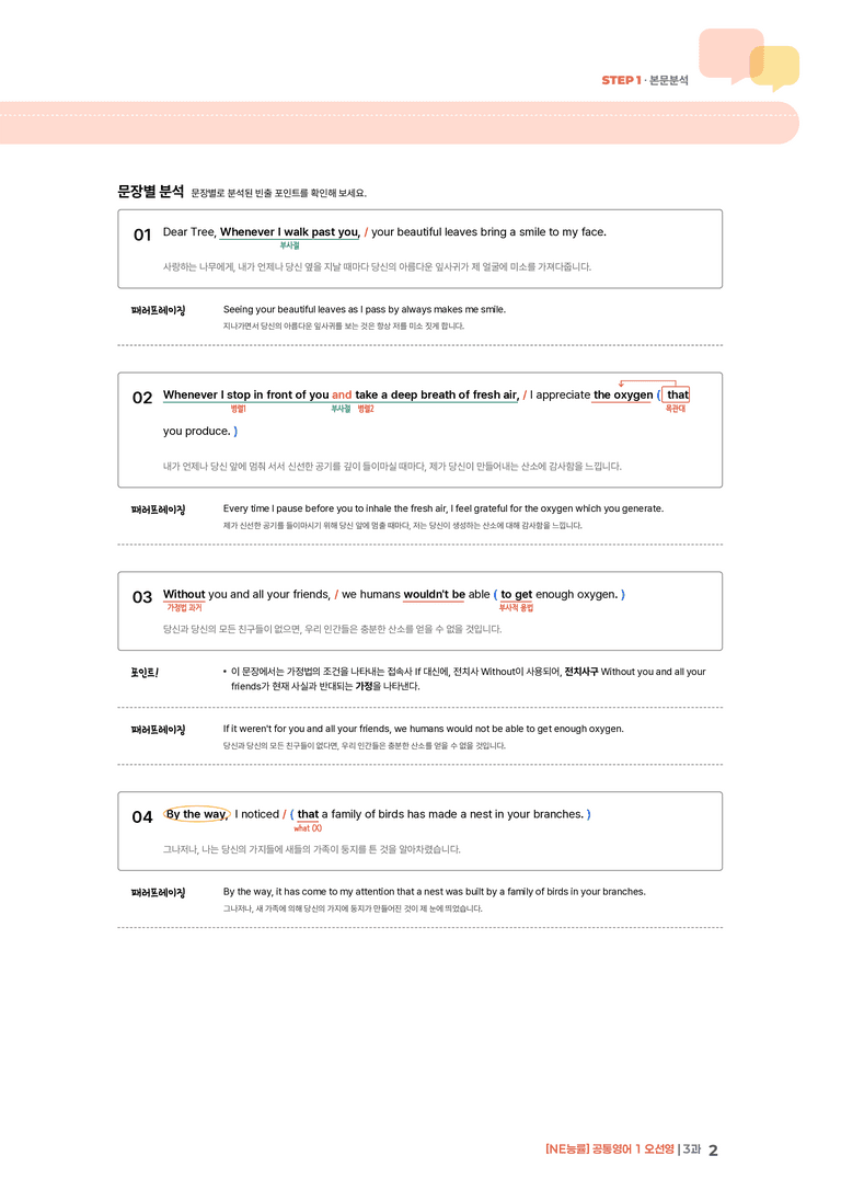 [NE능률] 공통영어 1 (오선영) 3과 | STEP1 본문분석_preview_2