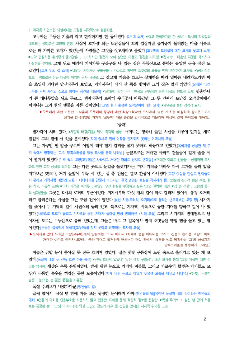 (27-수특) 2부 [현대소설] 눈이 오면(임철우) ￭(해설•정리)-(7쪽)_preview_2