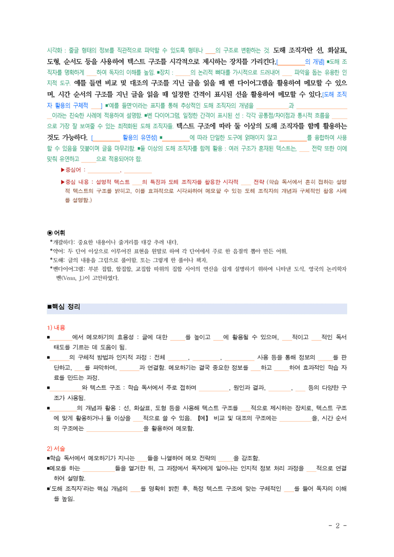 (26-03) (고3) (독서) 학습 독서에서의 메모하기 (지문 해설) (6쪽)_preview_2
