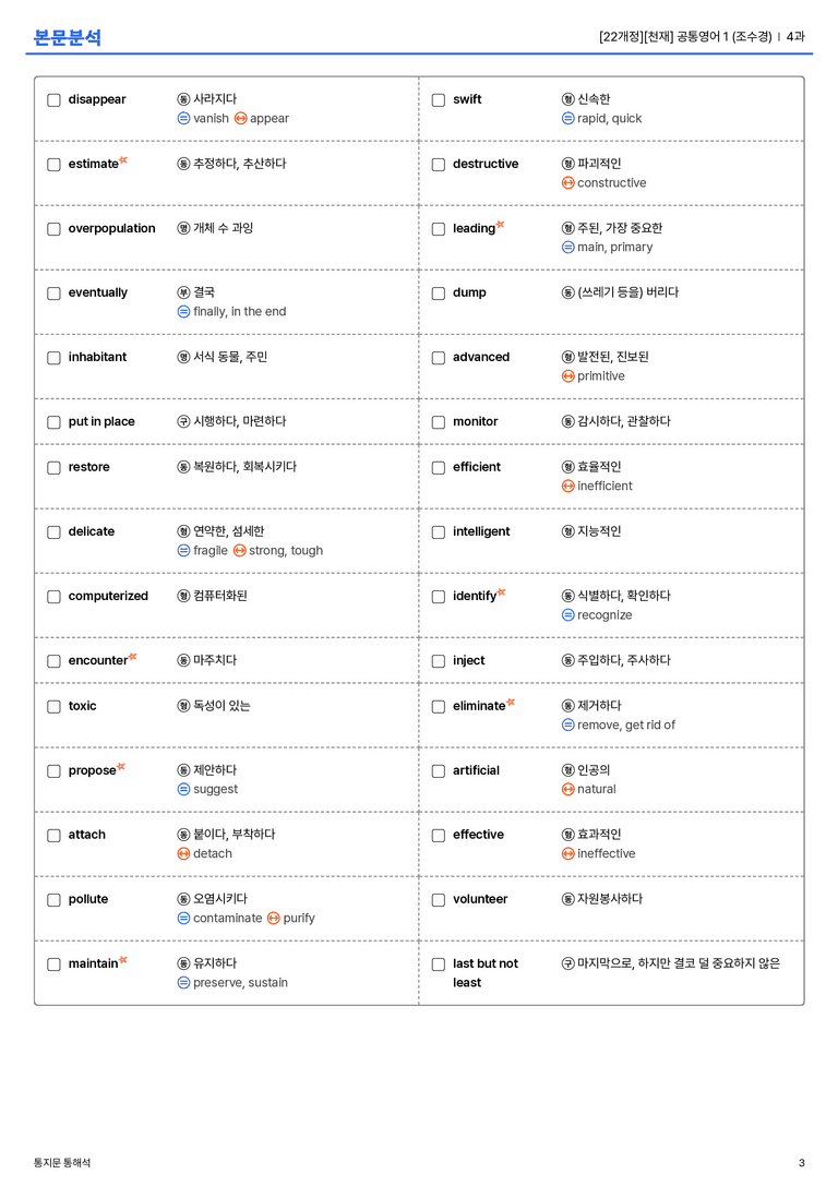 [천재] 공통영어 1 (조수경) 4과 본문분석_preview_3