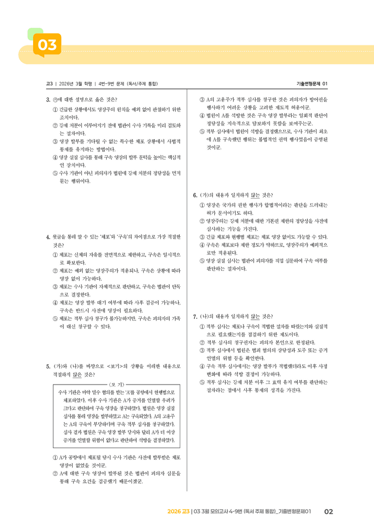 [고3] 2026 모의고사 3월 | 4-9번 (독서 주제 통합)_기출 적중 문제01_preview_2