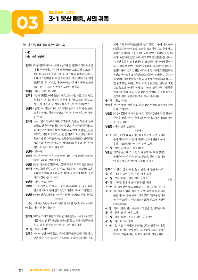 봉산 탈춤, 서민 귀족_기출 적중 문제02_preview_1