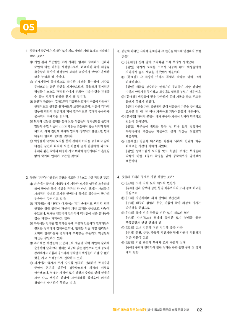 독서와 작문의 소통 문화 이해_기출 적중 문제01_preview_2