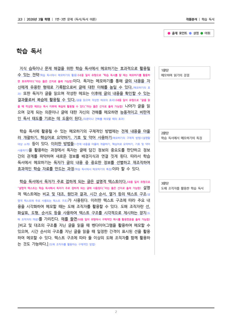 [고3] 2026 모의고사 3월 | 1-3번 (독서 독서 이론)_작품분석_preview_2