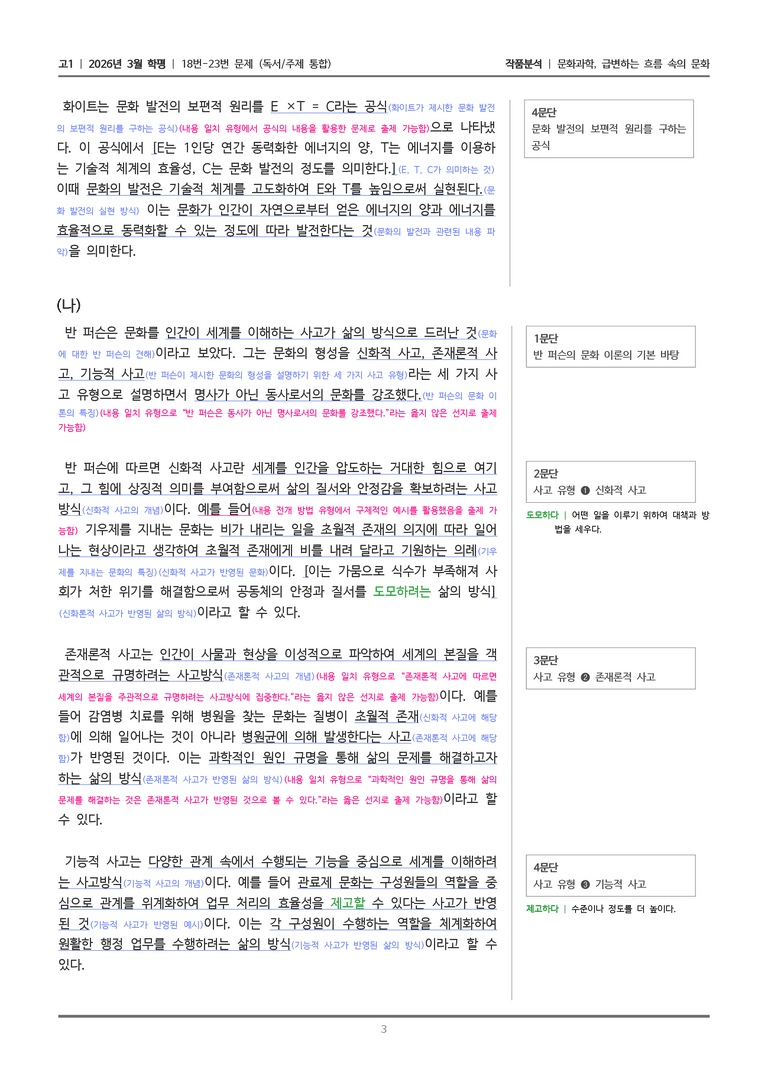 [고1] 2026 모의고사 3월 | 18-23번 (독서 주제통합)_작품분석_preview_3