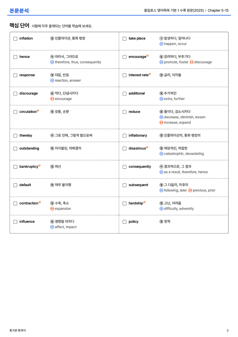 올림포스 영어독해 기본 1 수록 원문(2025) Chapter 5-15 본문분석_preview_2