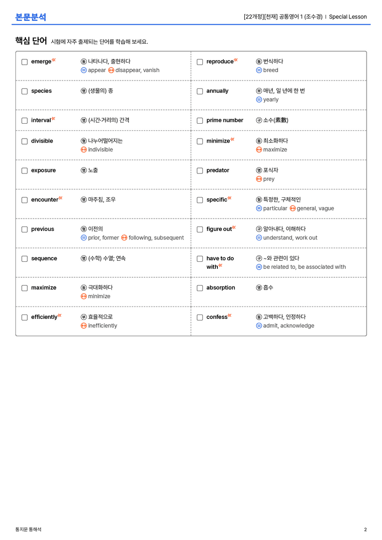[천재] 공통영어 1 (조수경) Special Lesson 본문분석_preview_2