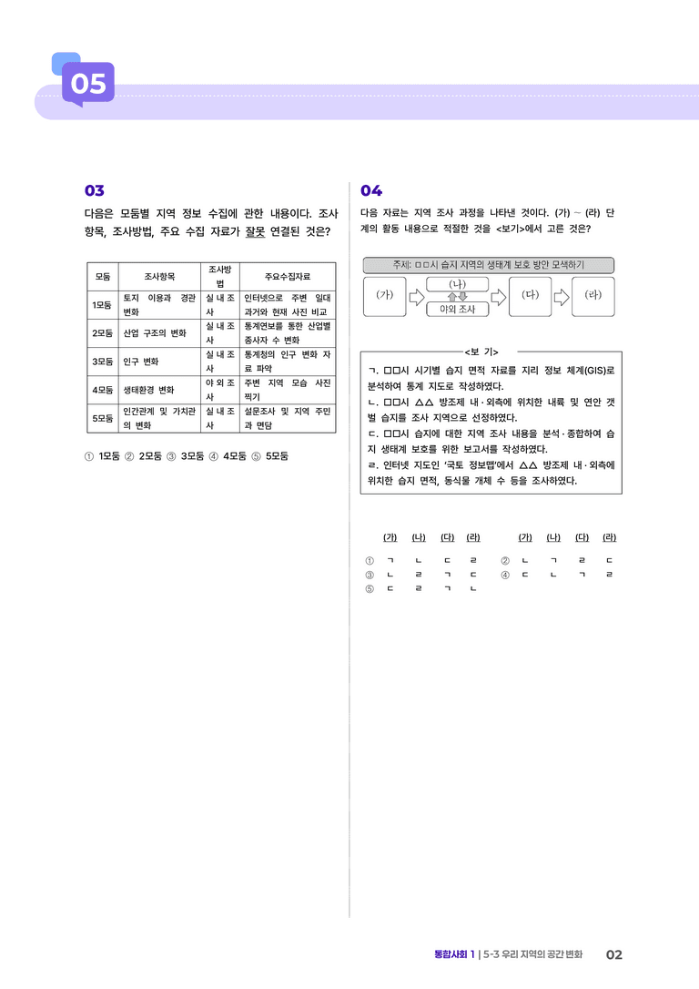 5-3 우리 지역의 공간 변화 | STEP3 최다빈출대표유형_preview_2