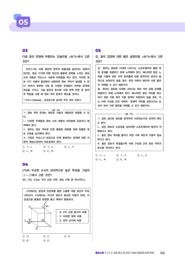 5-2 교통 통신 및 과학 기술의 발달에 따른 변화 | STEP3 최다빈출대표유형_preview_2