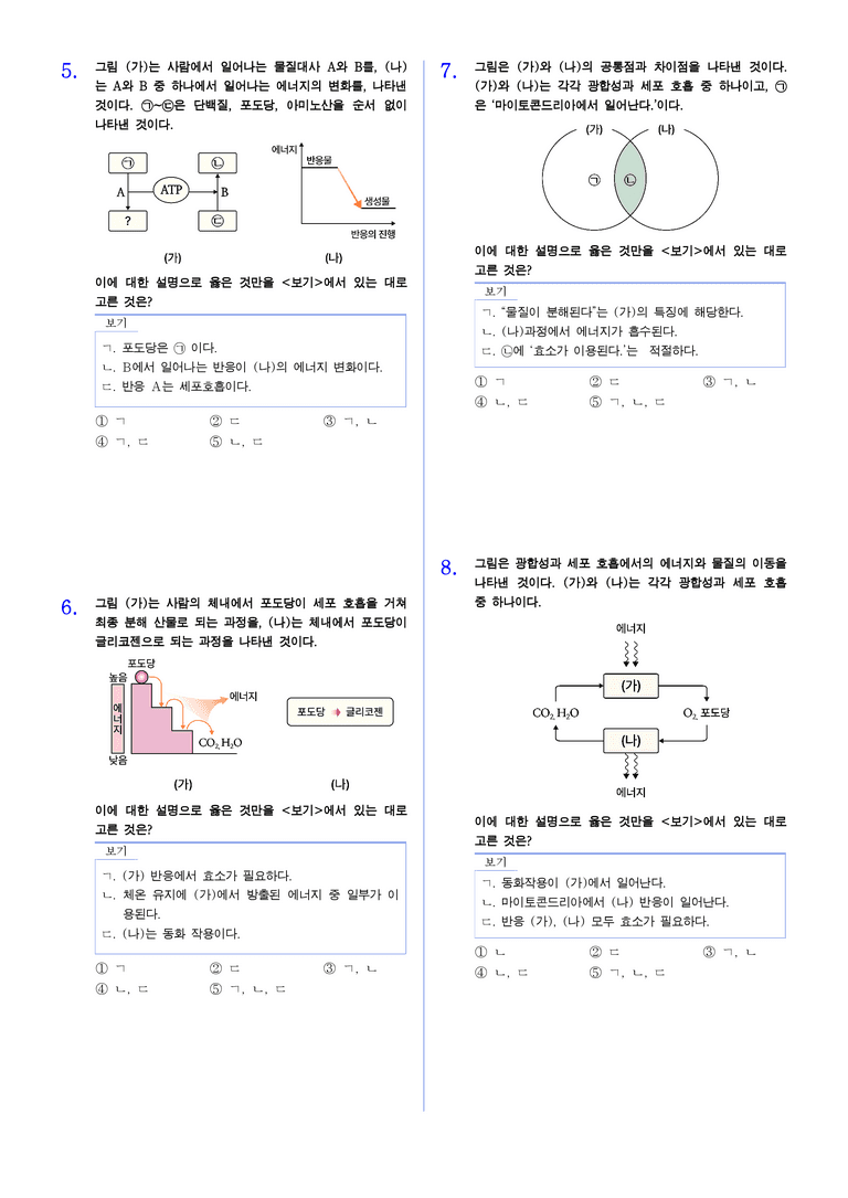 2-1 세포의 물질대사와 에너지 | STEP2 최다빈출대표유형_preview_2