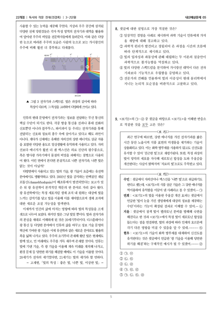 [22개정] 독서와 작문 천재(천) 3-2 정보를 전달하는 글 쓰기_내신예상문제05_preview_5