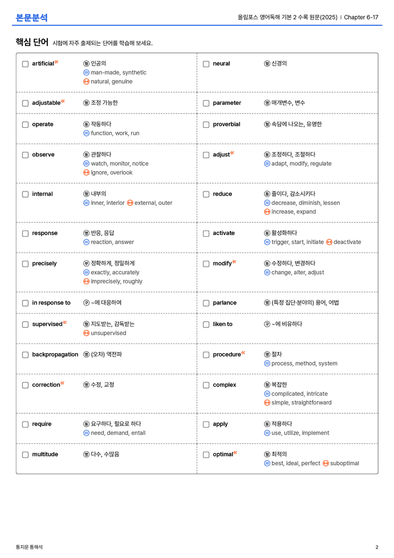 올림포스 영어독해 기본 2 수록 원문(2025) Chapter 6-17 본문분석_preview_2