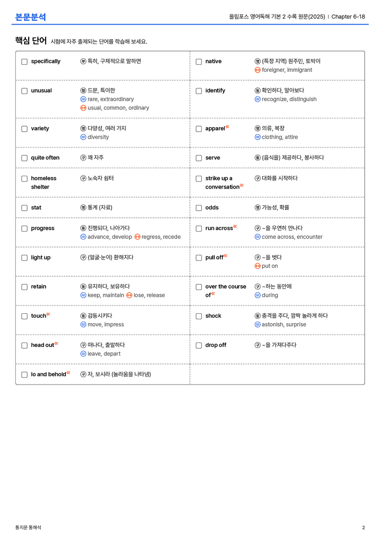 올림포스 영어독해 기본 2 수록 원문(2025) Chapter 6-18 본문분석_preview_2