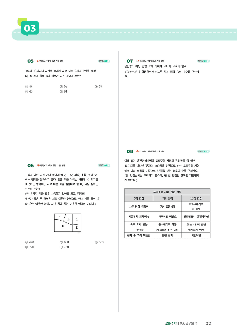 3-1 경우의 수 | STEP3 최신기출변형_preview_2