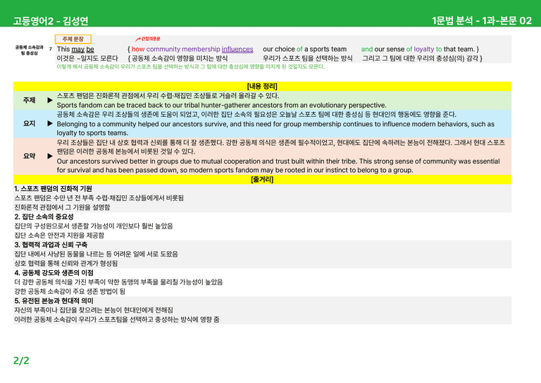 고등영어2 미래엔(김) 1과 상세분석 by 시드잉글리쉬_preview_6