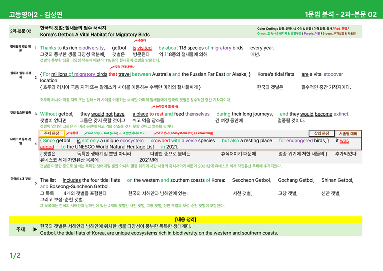고등영어2 미래엔(김) 2과 상세분석 by 시드잉글리쉬_preview_3