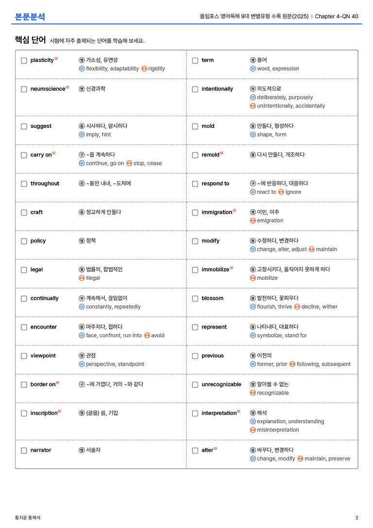올림포스 영어독해 9대 변별유형 수록 원문(2025) Chapter 4-QN 40 본문분석_preview_2