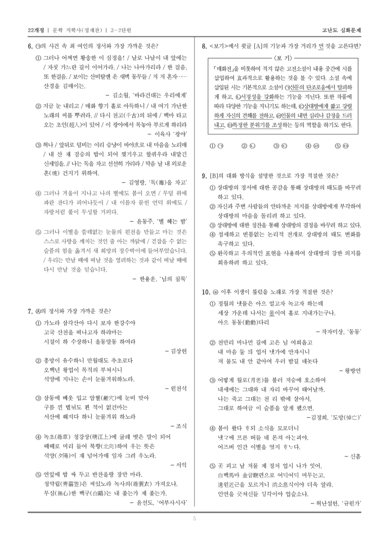 [22개정] 문학 지학사(정) 3-2 서사 갈래_고난도 심화문제_preview_5