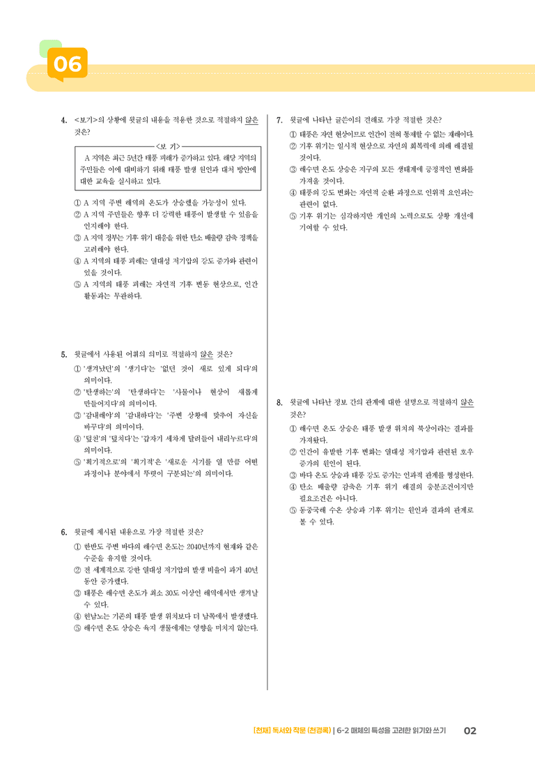 매체의 특성을 고려한 읽기와 쓰기_기출 적중 문제04_preview_2