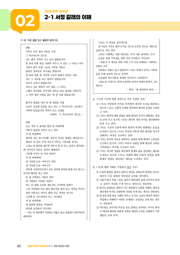 서정 갈래의 이해_기출 적중 문제01_preview_1
