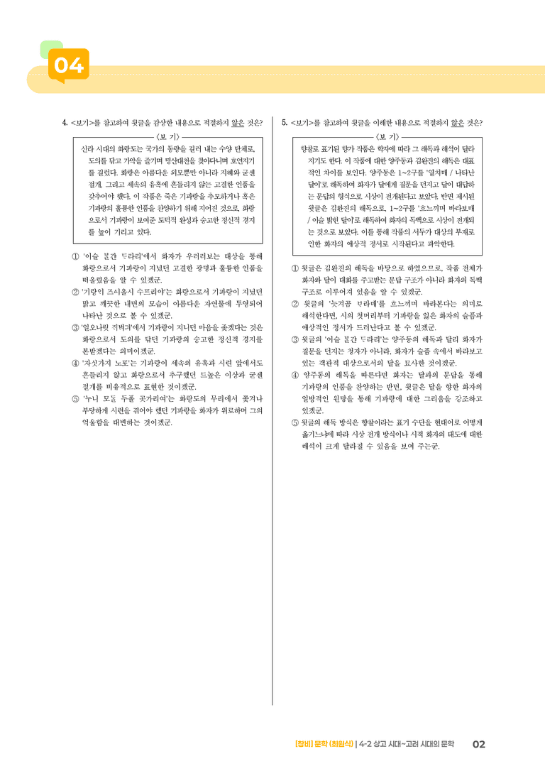 상고 시대~고려 시대의 문학_고난도 심화문제_preview_2